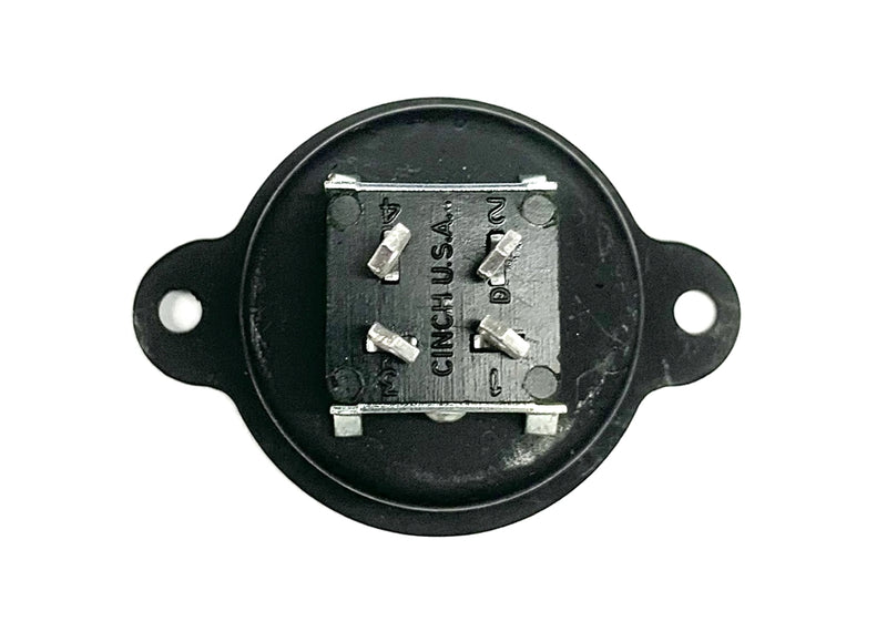 Cinch Jones P304RP, 4 Pin Male Round Recessed Plate Connector ~ 10A@250V AC