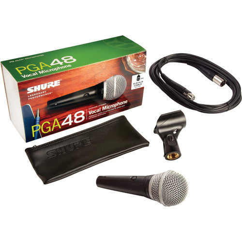 Shure PGA48-XLR - Cardioid Dynamic Vocal Microphone with 15' XLR Cable