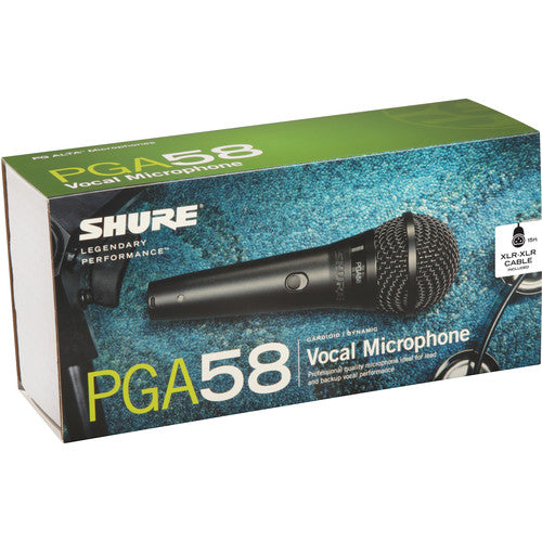 Shure PGA58-XLR - Cardioid Dynamic Vocal Microphone with 15' XLR Cable