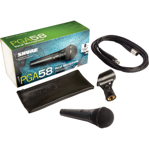 Shure PGA58-XLR - Cardioid Dynamic Vocal Microphone with 15' XLR Cable