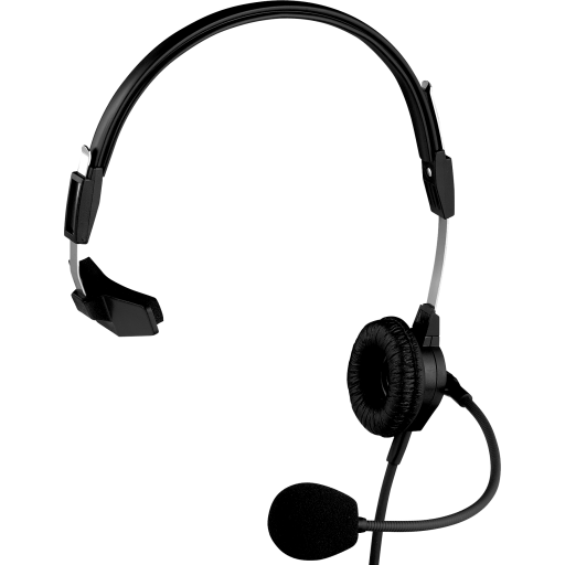 PH-88R5, Telex/RTS Single-sided headset with flexible dynamic boom mic, A5M Connector, 150 ohm earphone, 6' (1.8M) cord.
