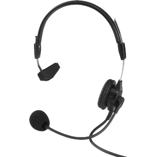 PH-88, Telex/RTS Single-sided headset with flexible dynamic boom mic, A4F Connector