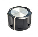PKE90B1/8, Alco 1/8" Shaft, 0.890 Diameter Fluted Knob w/Inlay & Indicator Line