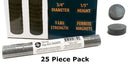 PM550S, 25 Pack of 3/4" Diameter  1.0LB Strength Solid Ferrite Disc Magnets