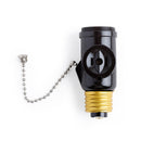 PS45BK, Uninex Light Socket with Pull Chain Switch and 2 AC Electrical Sockets