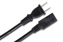 PWC-178, Hosa Power Cord, IEC C9 to NEMA 1-15P, 8 ft