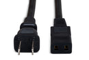 PWC-178, Hosa Power Cord, IEC C9 to NEMA 1-15P, 8 ft