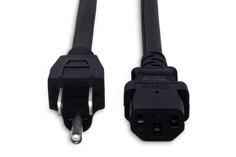PWC-401.5, Hosa Power Cord, IEC C13 to NEMA 5-15P, 1.5 ft