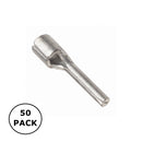 Pin-Terminal-50PK-18awg, 22-18AWG Non-Insulated Solid Pin Terminals ~ 50 Pack