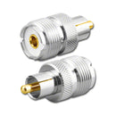 RFA-8192, Pan Pacific UHF Female Jack (SO239) to RCA Male Plug Gold Pin Adapter