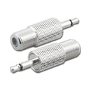 RFA-8702, Pan Pacific "F" Female Jack to Male 3.5mm (1/8") Mini Plug Adapter