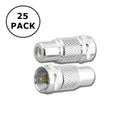 Steren 200-045-25, RCA Jack to F Plug Adapters ~ 25 Pack