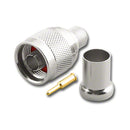 RFN-7664, Pan Pacific Type N Male 3 Piece Crimp Plug for RG-8/U & RG-213/U Coax