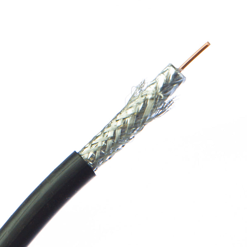 RG6URBK4-BC-500, Wavenet RG6 Black Coax Cable 75 Ohm Riser ~ 500 Foot ...