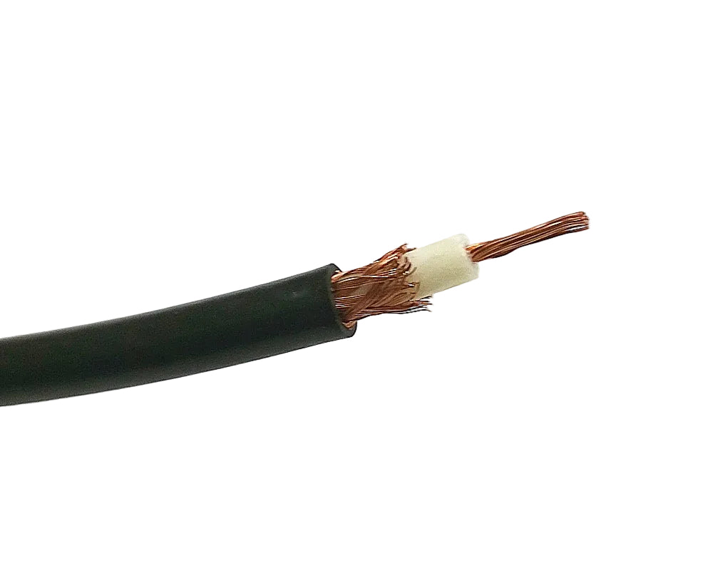 25' Superior S.I.W. RG8-X-95, Mini-8 RG-8X 50 Ohm Coaxial Cable ~ Blac ...