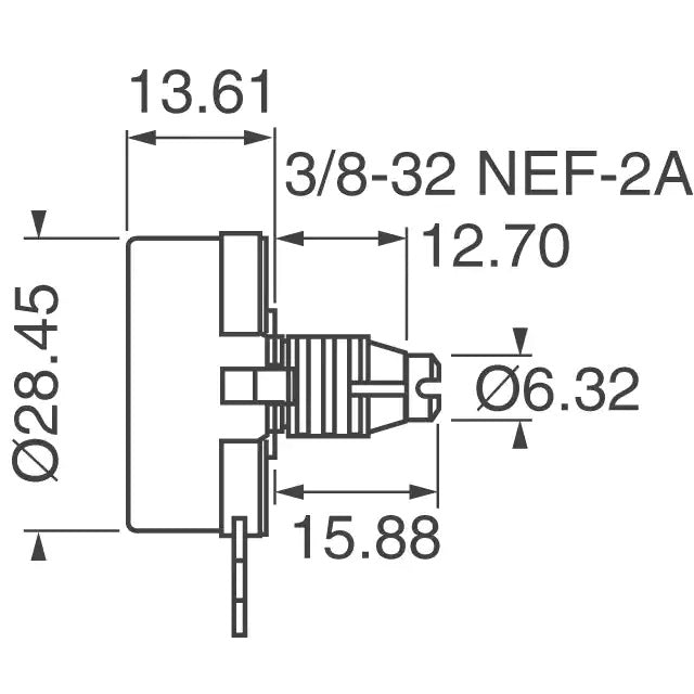 Allen Bradley JA1L040S254UC, 2W 250K Ohm Linear Potentiometer ~ MIL RV4LAYSA254A