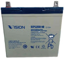 SCP12550-NB, 12V @ 55.0AH Sealed Lead Acid (SLA) Battery w/Nuts & Bolt Terminals (Copy)