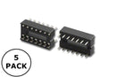 Pan Pacific SCS-14-5PK, 5 Pack of 14 Pin IC Sockets w/ Stamped Pins ~ 0.3" Wide