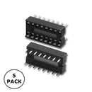Pan Pacific SCS-16-5PK, 5 Pack of 16 Pin IC Sockets w/ Stamped Pins ~ 0.3" Wide