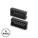 Pan Pacific SCS-18-5PK, 5 Pack of 18 Pin IC Sockets w/ Stamped Pins ~ 0.3" Wide