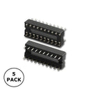 Pan Pacific SCS-20-5PK, 5 Pack of 20 Pin IC Sockets w/ Stamped Pins ~ 0.3" Wide