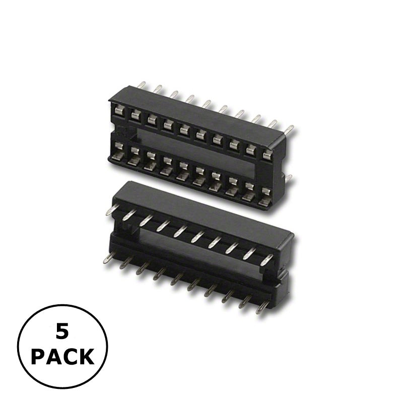Pan Pacific SCS-20-5PK, 5 Pack of 20 Pin IC Sockets w/ Stamped Pins ...