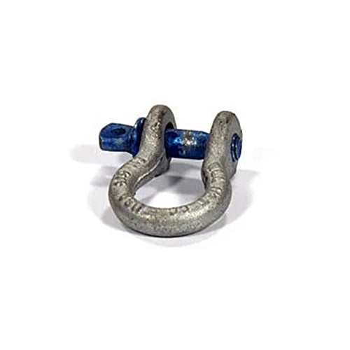SK-025-S 1/4" Shackle, Screw Pin Anchor, Silver, 1000lb Rated