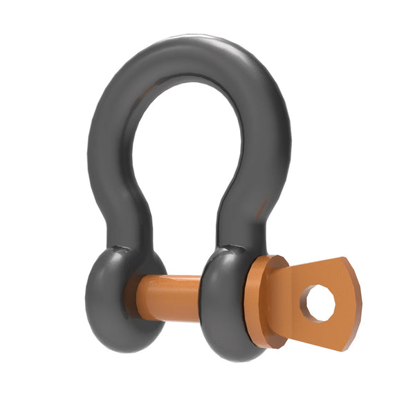 SK-025 1/4" Shackle, Screw Pin Anchor, Black, 1000lb Rated