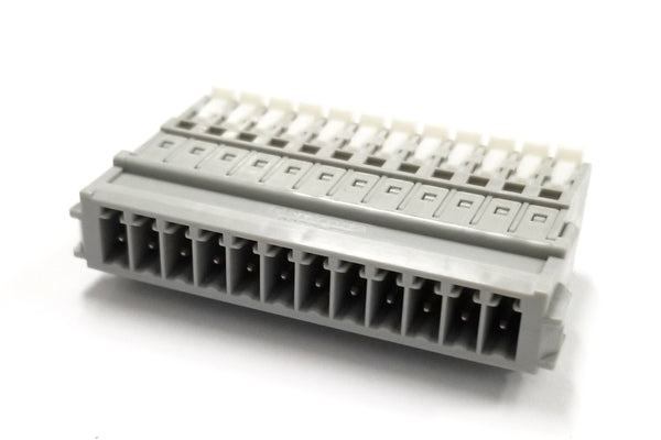 Sato Parts # SL-4000-AJ-12P, 12 Male Pin Screwless, Latching Terminal Jack