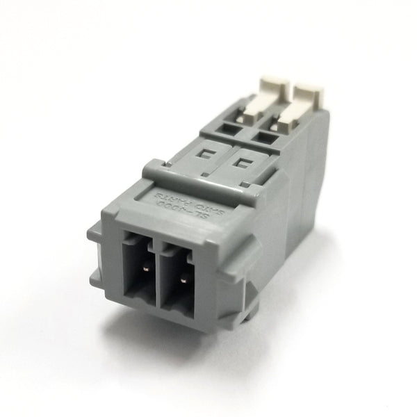 Sato Parts # SL-4000-AJ-2P, 2 Male Pin Screwless, Latching Terminal Jack
