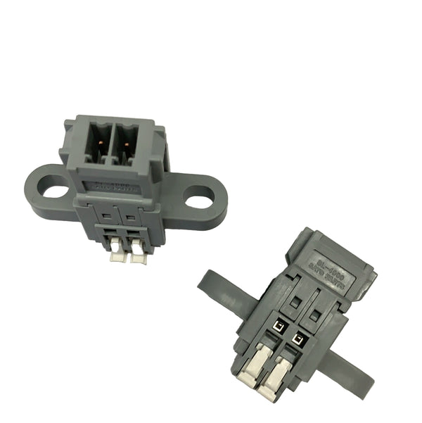 SL-4000-ASJV-2PGY, Sato Parts 2 Male Pin Screwless Latching Terminal Jack w/tabs