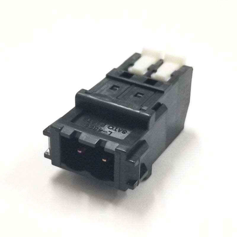 SL-4500-AJ-2PB, Sato Parts 2 Male Pin Screwless, Latching Terminal Jack