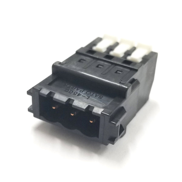 SL-4500-AJ-3PB, Sato Parts 3 Male Pin Screwless, Latching Terminal Jack