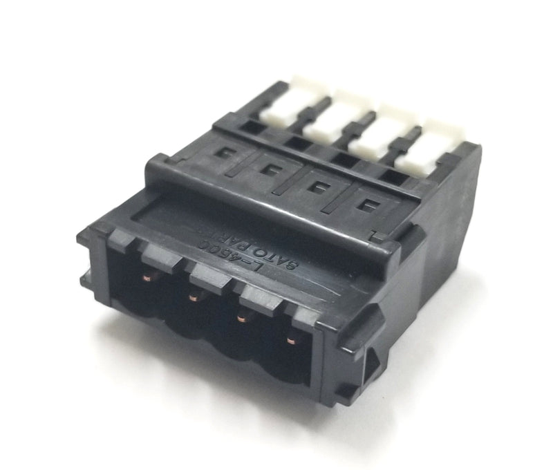 SL-4500-AJ-4PB, Sato Parts 4 Male Pin Screwless, Latching Terminal Jack