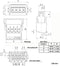 SL-4500-AJ-3PB, Sato Parts 3 Male Pin Screwless, Latching Terminal Jack