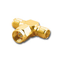 SMA-2594, Pan Pacific SMA Female-Male-Female (Jack-Plug-Jack) T Adapter