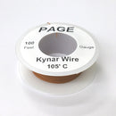 100' Page 28AWG BROWN KYNAR Insulated Wire Wrap Wire 100 Foot Roll ~ Made In USA