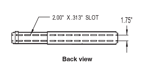AJ-2336-BT, Adaptive Technologies Group Adjustable Width (23"-36") Wall & Ceiling Mount Speaker U-Bracket, 85Lb WLL (Pair)