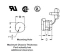 Philmore 65-1050, SJT-16/3 Round Wire Strain Relief Bushing ~ 0.125" Panel 10PK