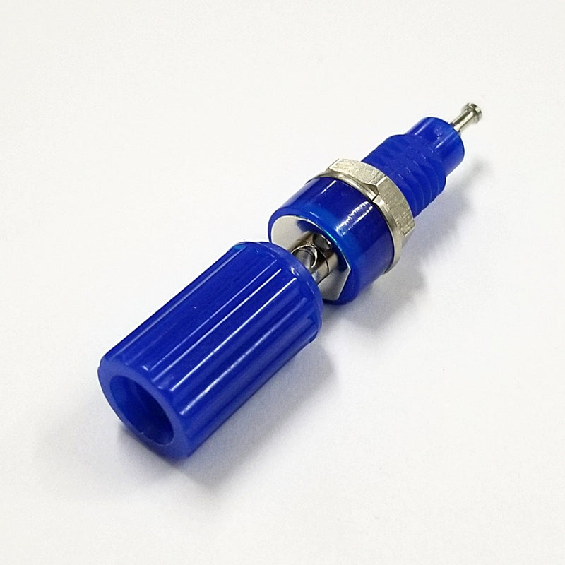 T-3025-BL, Sato Parts Blue Female Banana & Wire Binding Post