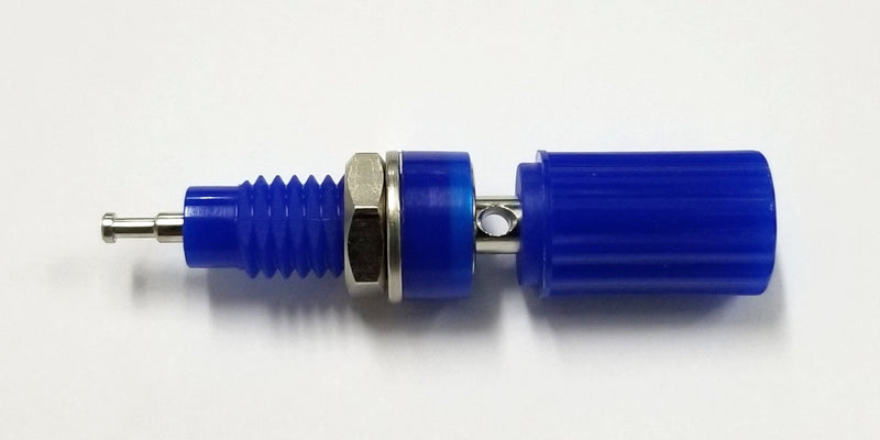 T-3025-BL, Sato Parts Blue Female Banana & Wire Binding Post