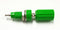 T-3025-G, Sato Parts Green Female Banana & Wire Binding Post