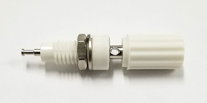 T-3025-W, Sato Parts White Female Banana & Wire Binding Post