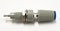 T-45-BL, Sato Parts Grey with Blue Tip Female Banana & Wire Binding Post