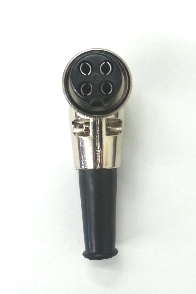 61-614, 4 Pin Female Right Angle CB Mic or Ham Radio Mobile Microphone Connector