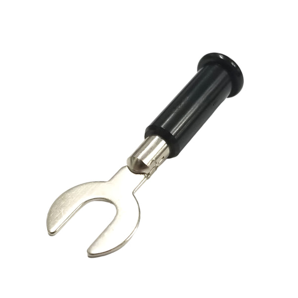 TJ-1097-B, Sato Parts BLACK Large Spade Connector, Solder Type 16AWG Max