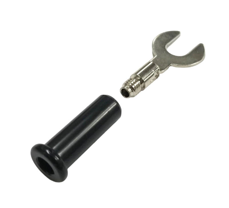 TJ-1097-B, Sato Parts BLACK Large Spade Connector, Solder Type 16AWG Max