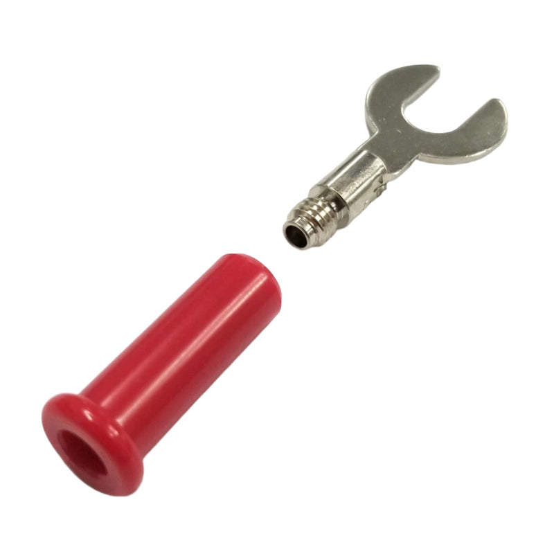 TJ-1097-R, Sato Parts RED Large Spade Connector, Solder Type 16AWG Max