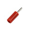 Sato Parts # TJ-2-P-R, Red Pin Tip Plug ~ Solder Type, 18AWG Max.