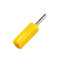 Sato Parts # TJ-2-P-Y, Yellow Pin Tip Plug ~ Solder Type, 18AWG Max.